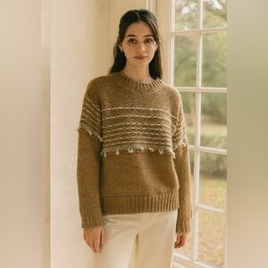 Anthropologie Elsamanda Wool/Alpaca Chunky-Knit Made in Italy Sweater,Small